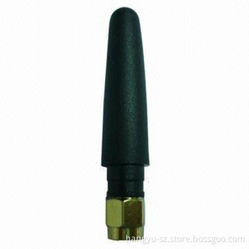 2dBi Rubber Antenna with SMA Male Connector, Bandwidth of 10MHz